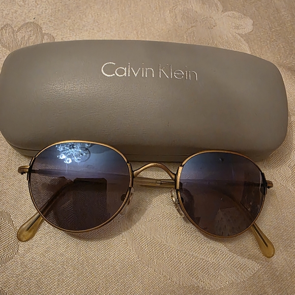 Calvin Klein Gold Sunglasses with Case main image 10